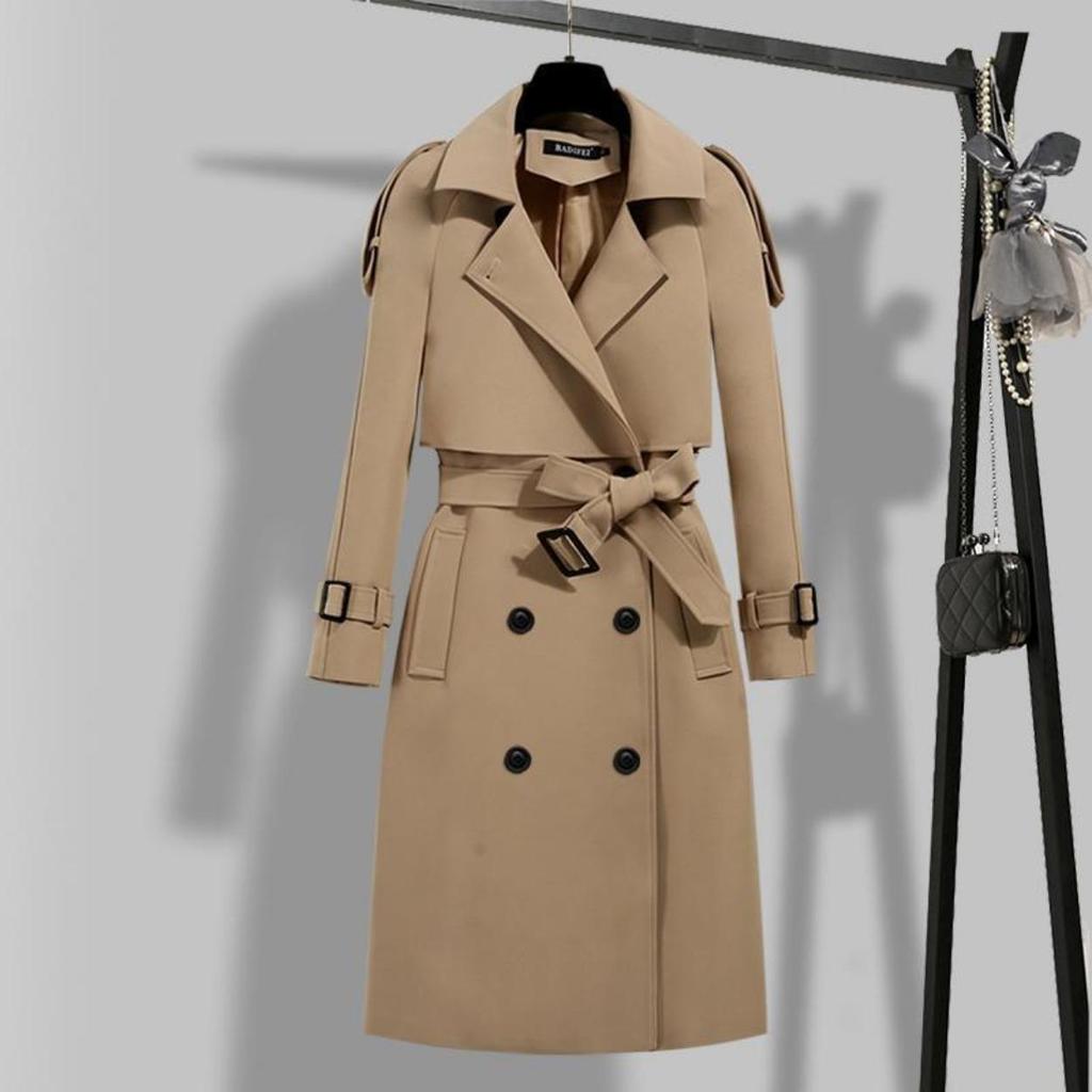 Trench Coat Women's Medium and Long 2026 Autumn Clothing New Korean Version Slim-fitting Waist and Thin Atmosphere Women's Spring and Autumn Coat