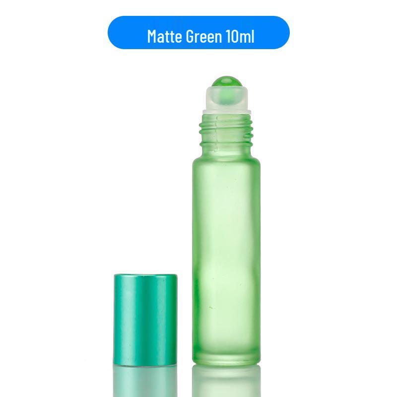 Matte Crystal White Glass Roll-on Essential Oil Bottle