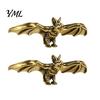 Durable Metal Animal Decor Brass Bat Figurines, Vintage Copper Flying Statue, Collectible Mini Miniature Sculpture Ornament, Desk Feng Shui for Office
