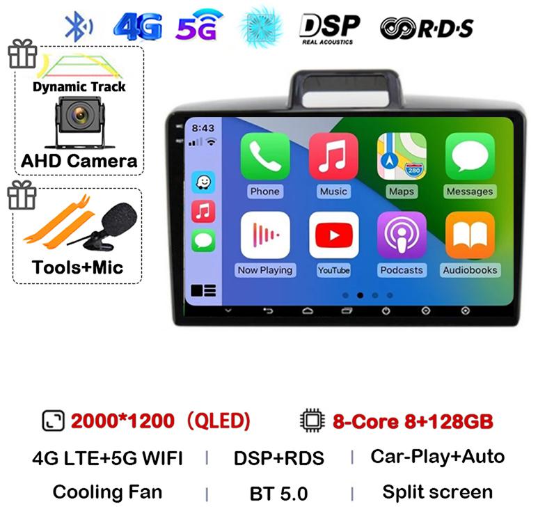 Android 14 Carplay Auto Car Radio For Toyota Corolla Axio 2 Fielder 3 E160 2012-2021 Navigation GPS Multimedia Player 360 Camera