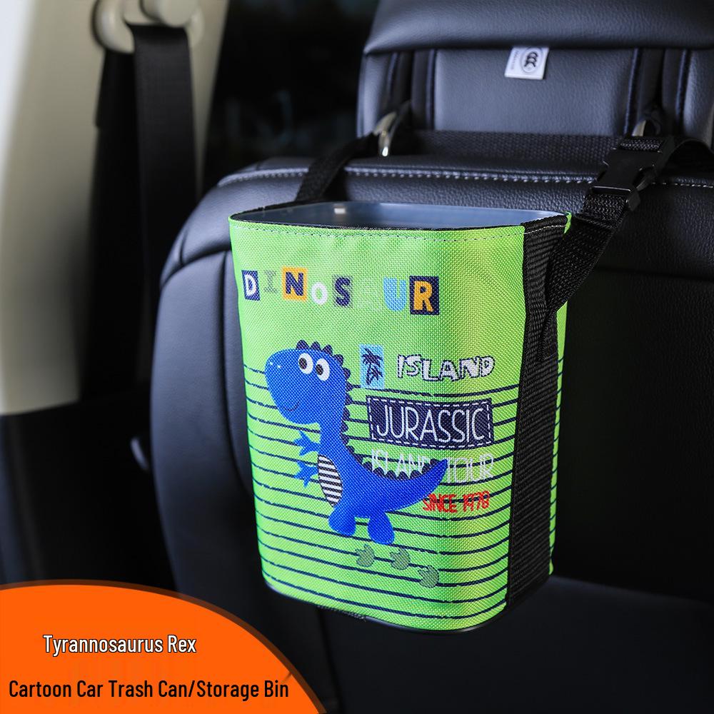 Multi-Functional Cartoon Car Trash Can & Umbrella Holder for Rear Seat