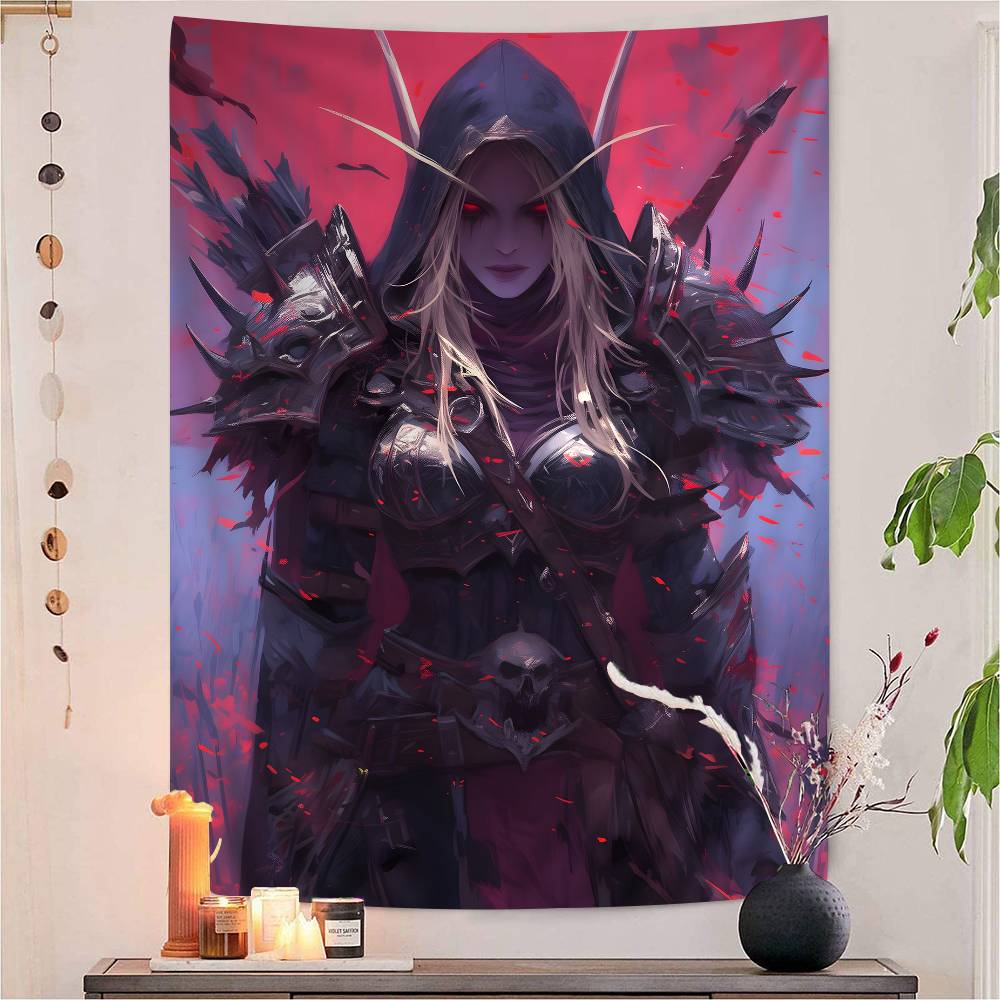 Game World Of Warcraft Colorful Tapestry Wall Hanging Home Decoration Hippie Bohemian Decoration Divination Wall Art Decor