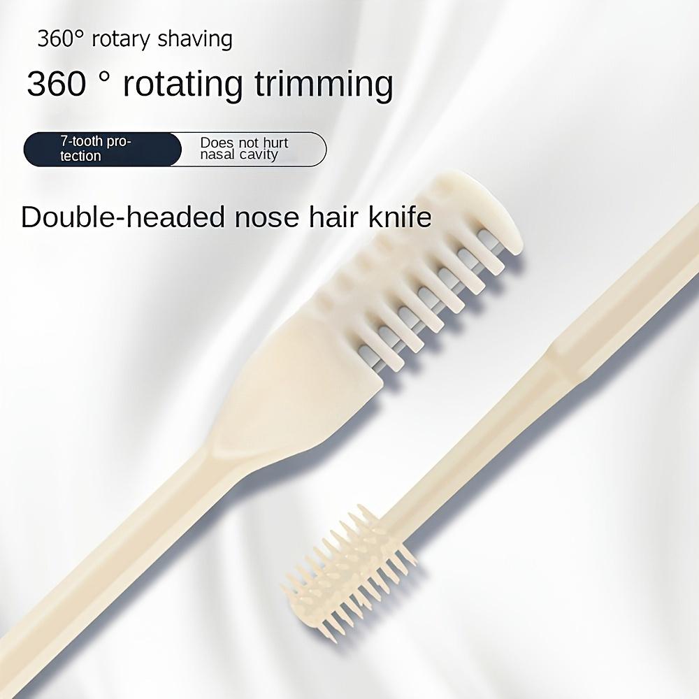 1Set Portable Manual Nose Hair Removal Kit for Men and Women, Washable 360 Degree Rotary Nose Hair Trimmer