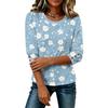 Women's Fashion Three-Quarter Sleeve Crewneck T-Shirt Casual Top for Everyday Wear