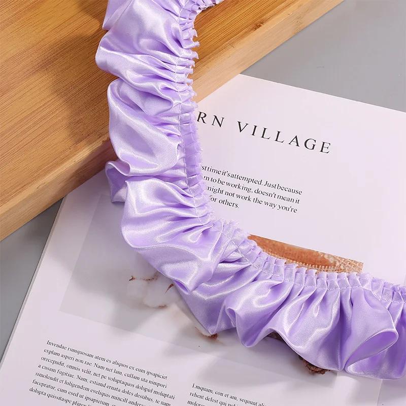 30meter Double Satin Wavy Ribbon leaf 55MM Chroma Colorful Skirt Lace Bows DIY Handmade Hair Accessories Gown Material
