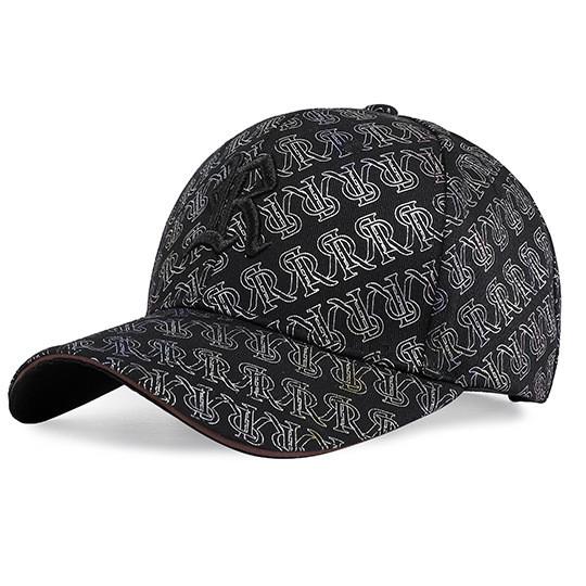 

Embroidery Letter R Cotton Baseball Cap Adjustable Breathable Peaked Caps Gift Black