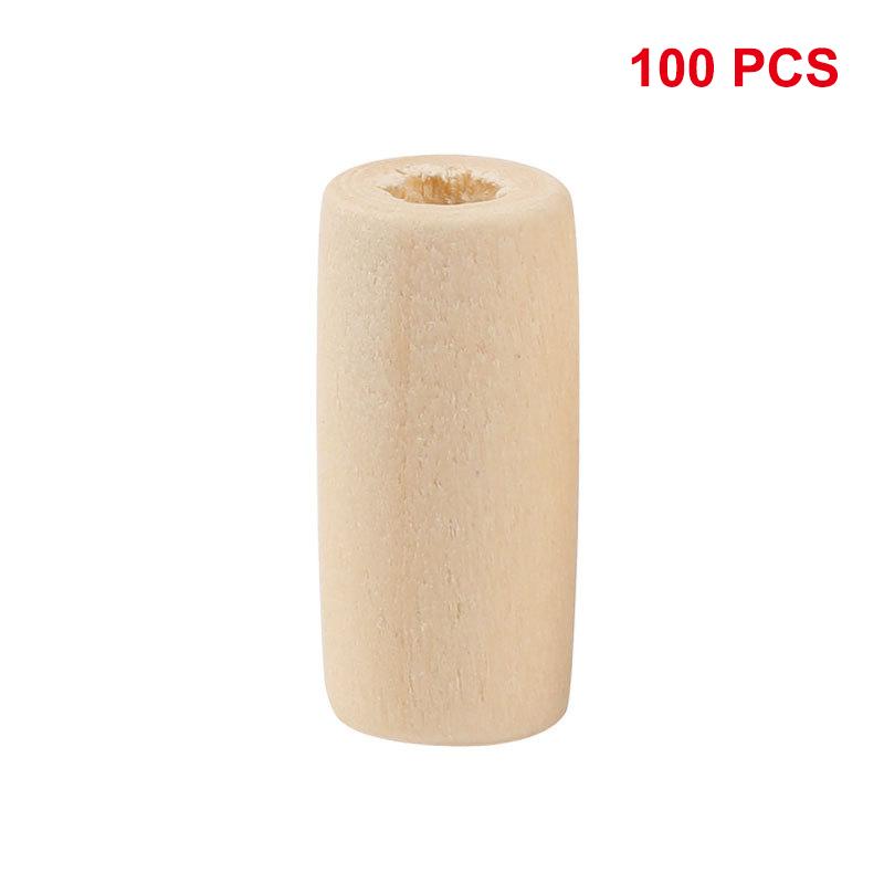 100Pcs Oval Natural Wooden Loose Spacer Beads For Diy Handmade Bracelet Necklace Jewelry Making Accessories Materials