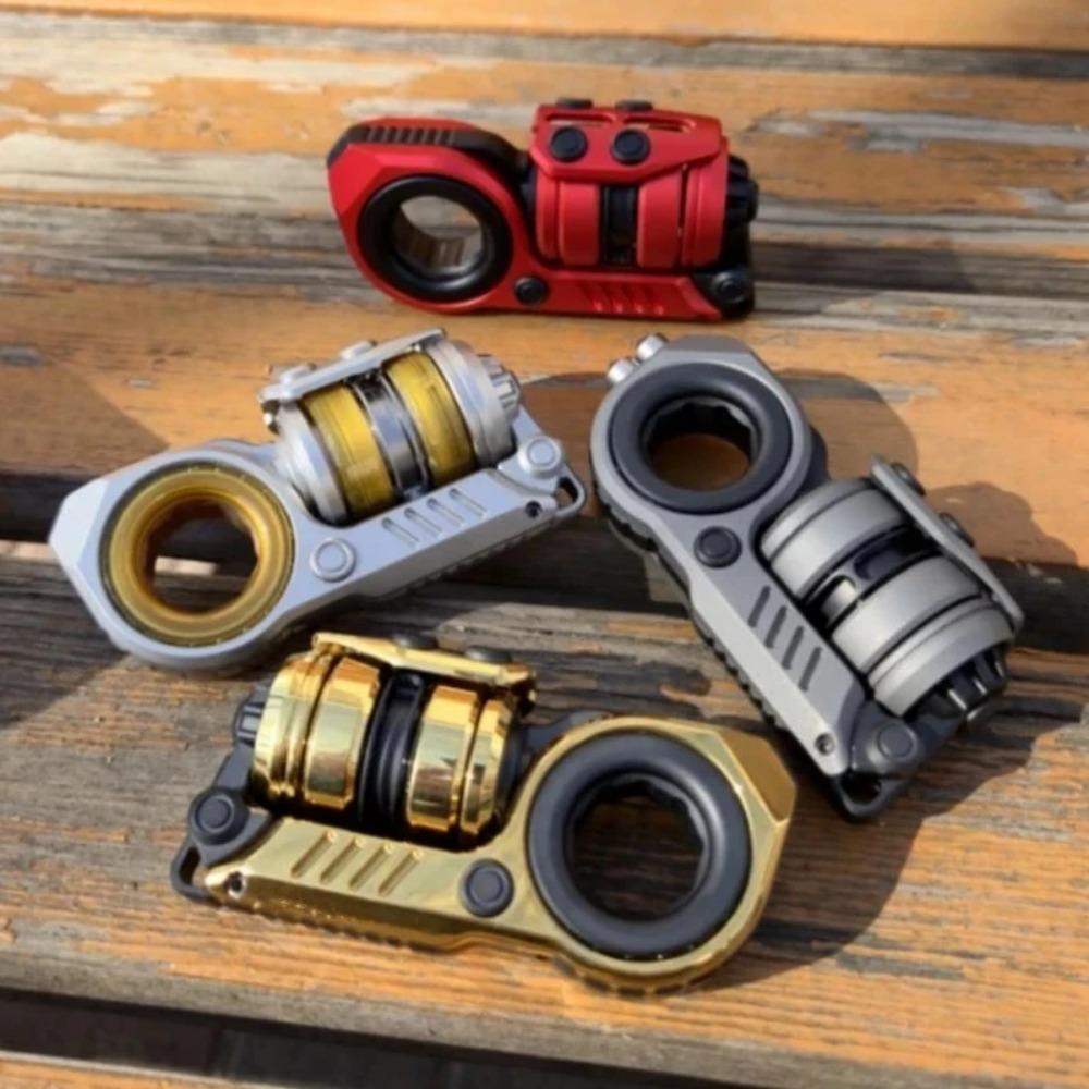 Tuning Fork Grenade Fidget Spinner Magnetic Push Egg Mechanical Ratchet Slider Crisp Sound Decompression Metal Fingertip EDC Toy