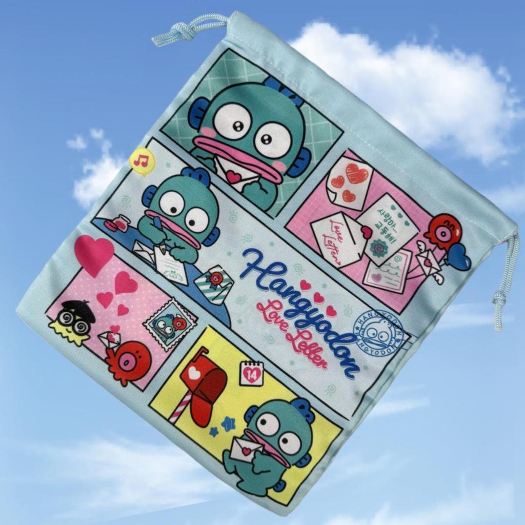 Large Sanrio Canvas Double-Sided Printed Drawstring Tote Bag, Eco-friendly Storage Solution