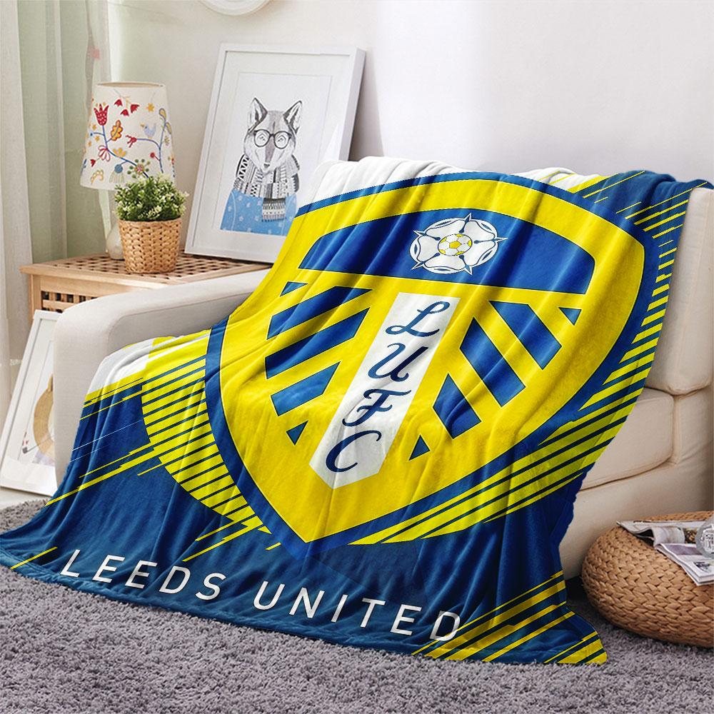 LUFC Soccer Blanket, High Quality Comfortable for All Seasons, Home Decor, Warmth and Comfort