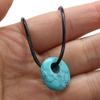 Natural Stone Pendant Necklace Round Shape Crystal Tiger Eye Agates For Women Men Jewelry Making Necklace Charm Gift