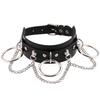 Cool Gothic Black Heart Choker: Women's Punk Metal Necklace with Collar Strap