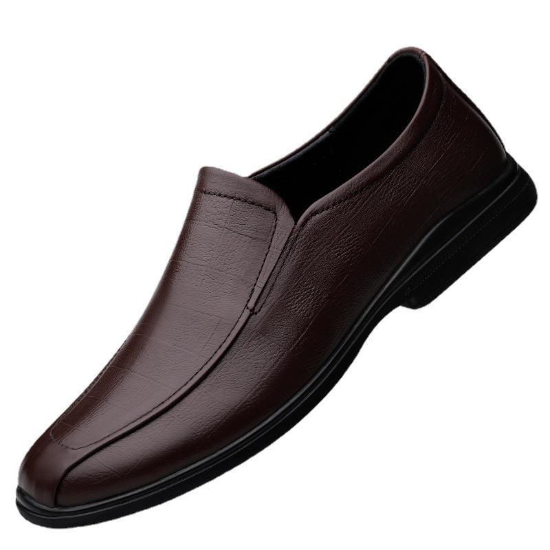 Men's Leather Loafers: Formal & Casual Cowhide Breathable Shoes