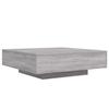 VidaXL Coffee Table with LED Lights, Side Table, End Table, Living Room Furniture, Modern, Sonoma Grey 836607