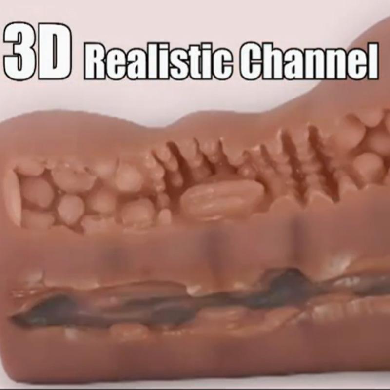 2-in-1 Male Masturbator with Realistic 3D Vagina & Tight Anal Sleeve Portable Penis Stimulator Adult Sex Toys for Men Enhanced Texture,Discreet Design