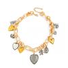 SHIXIN Vintage CCB Thick Chain Choker Necklace for Women Punk Flower Love Heart Pendant Necklace Fashion Jewelry Neck Accessory