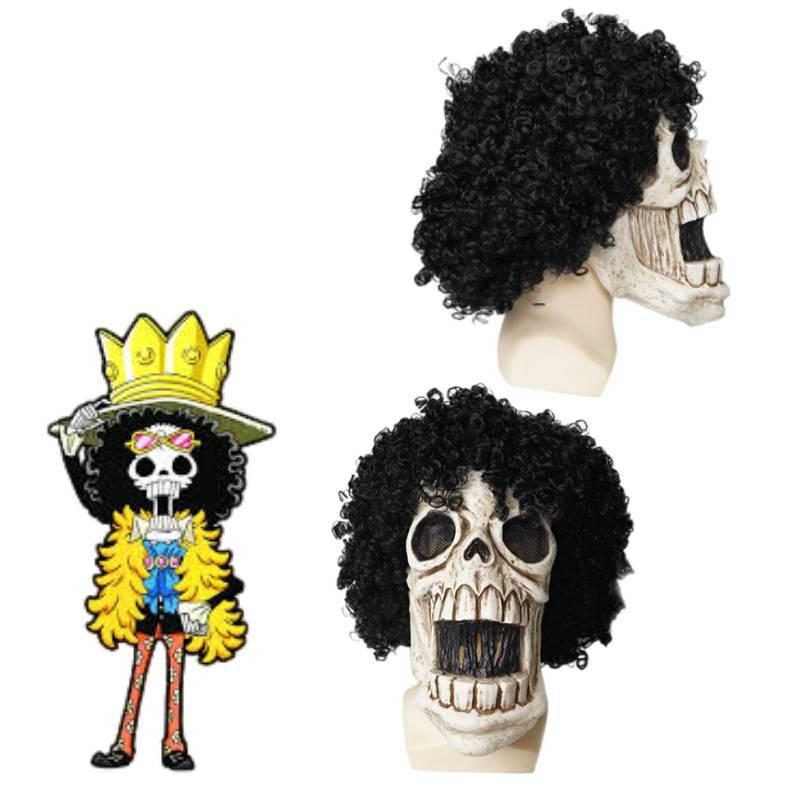 Piece Pirate One Brook Mask Headgear Anime Cosplay Halloween Easter Costume Prop