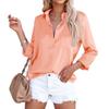 2025 Spring Collection: Women's Solid Color Satin Long Sleeve Business Top