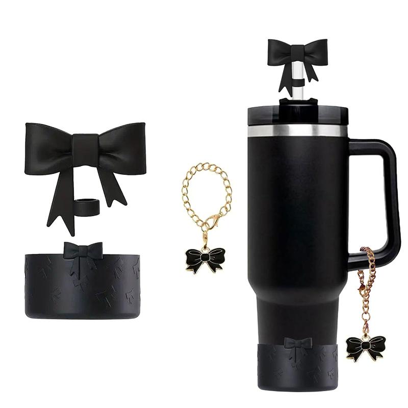 Sada doplňků pro Stanley Cup, Roztomilé ozdoby na slámku s mašličkou pro Stanley Cup 30/40oz Tumbler, Motýlí řetízek, Botka na Stanley Cup