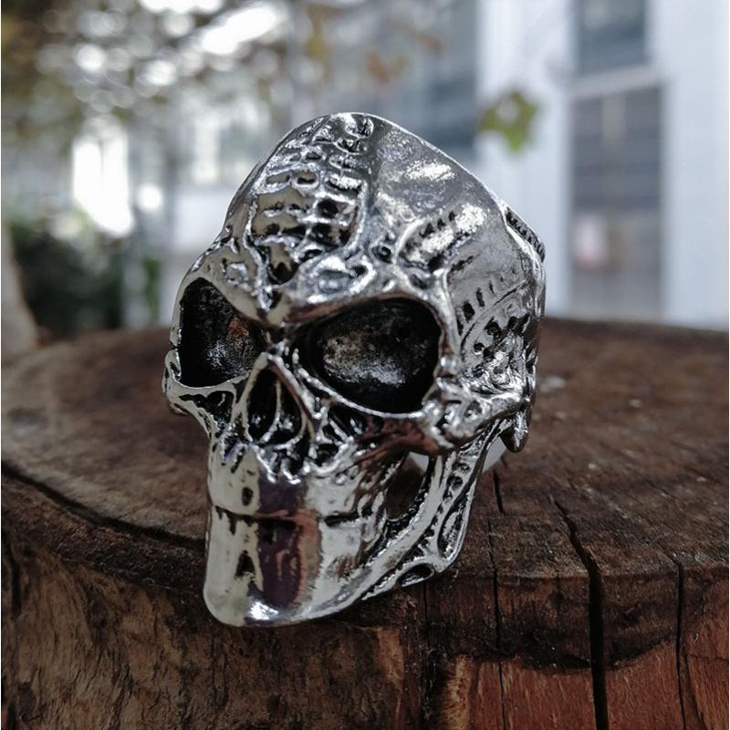 European and American Hip-hop Alien Skull Ring for Men Domineering Ghost Head Ring