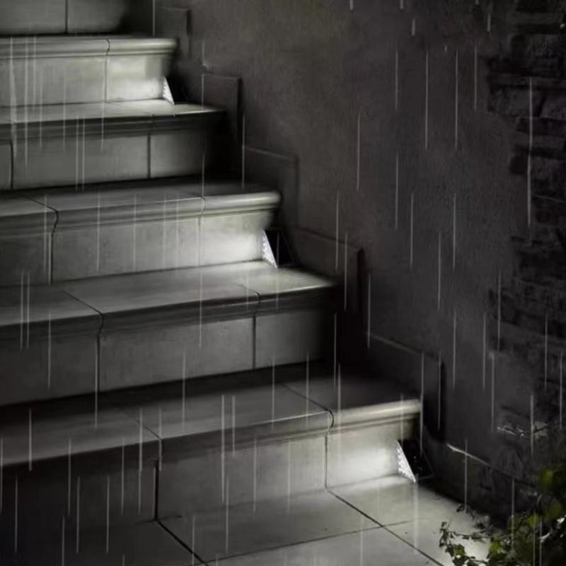 2pcs Led Outdoor Solar Light Wireless Waterproof Super Bright Motion Sensor Step Lamp Stair Light