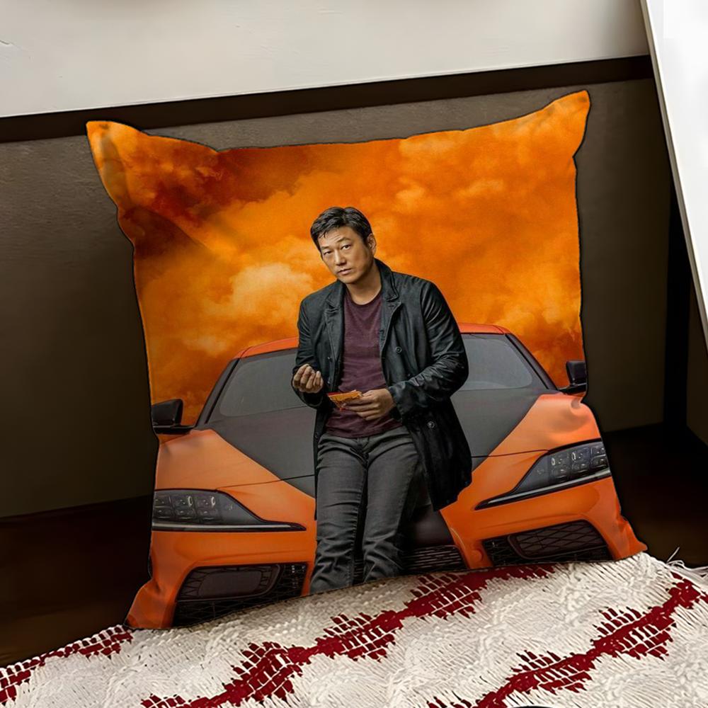 Movie TThe Fast The FuriousS Cushion Cover Reversible Soft Durable Pillow Cover Home Car MultiScene Use for Daily Comfort