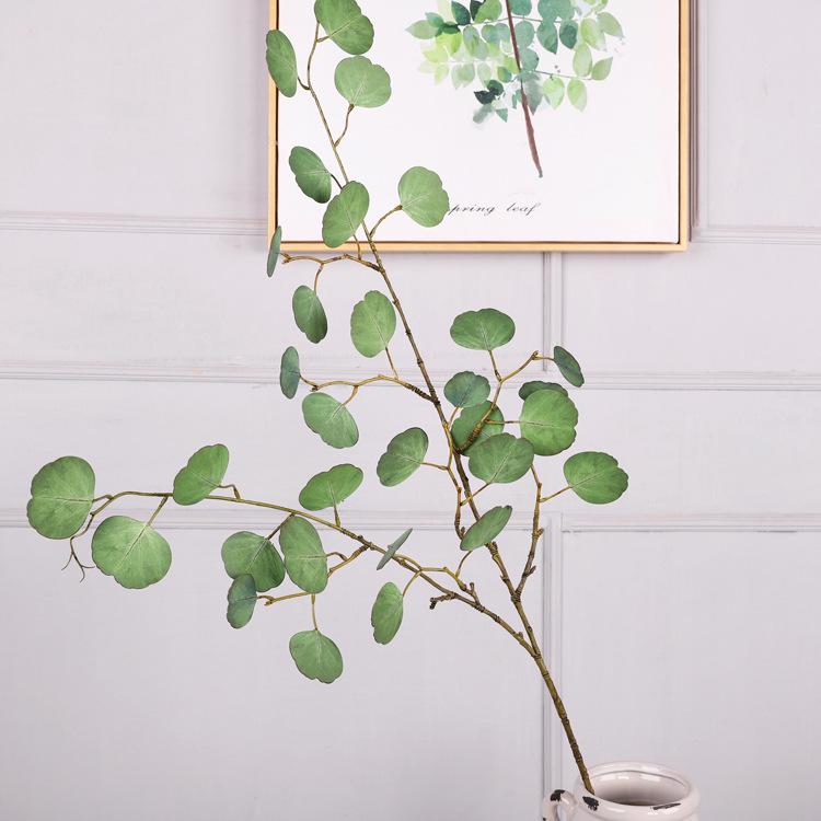 French Round Eucalyptus & Apple Leaf Simulated Plant for Wedding & Home Decor