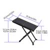 Metal Guitar Foot Stool 4 Gears Adjustable Guitar Foot Rest No-slip Foldable Footrest for Classical Acoustic Guitar Part