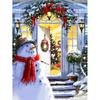 5D DIY Diamond Painting Snow Scene Diamond Embroidery Snowman Cross Stitch Full Round Drill Home Decor Manual Crafts Gift