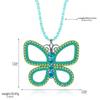 A large butterfly necklace, bead necklace, crystal butterfly pendant necklace for women