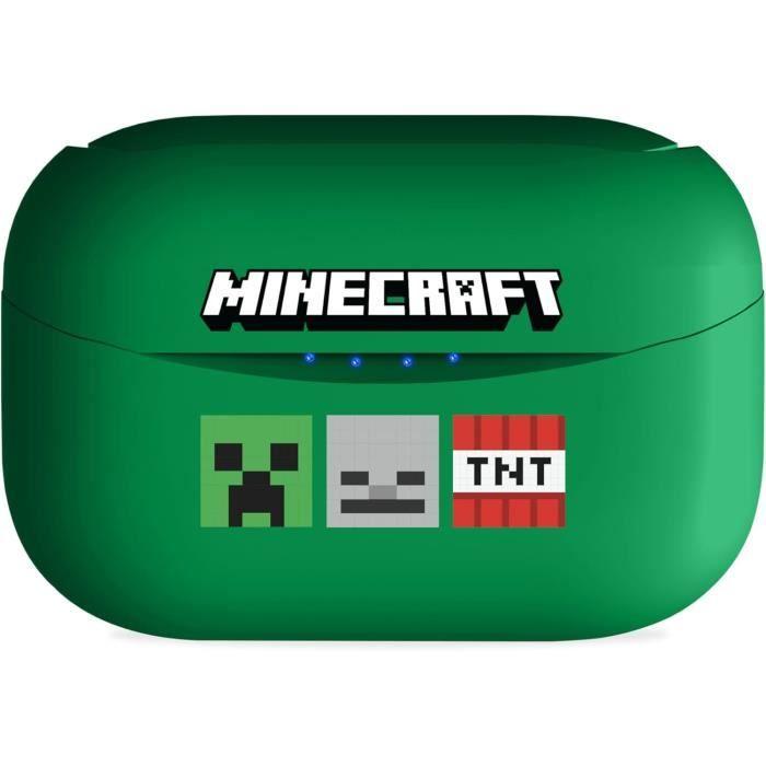 Bezdrátová sluchátka - otl technologies - minecraft - bluetooth v5.3 - do uší - zelená/bílá