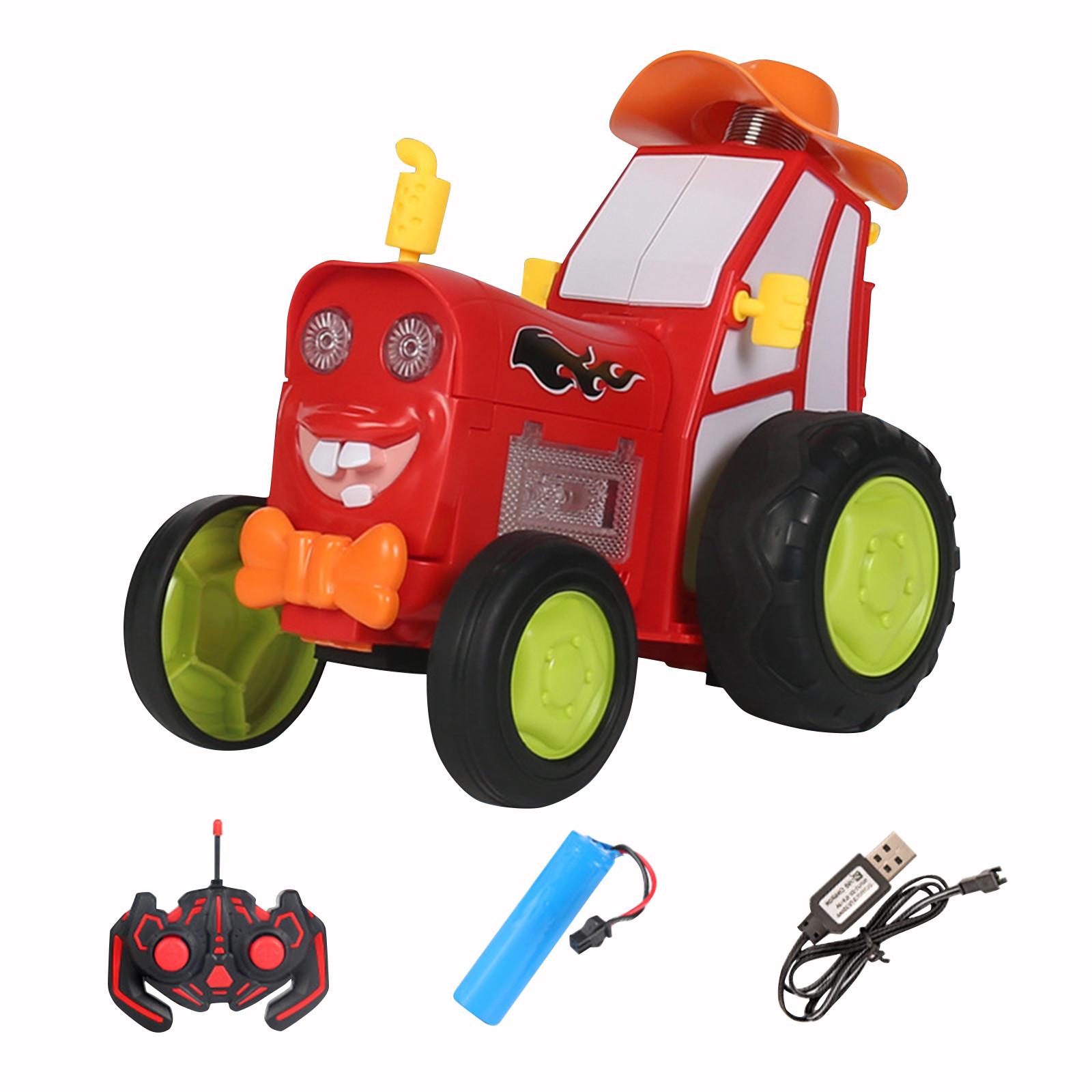 

Jumpfury Stunt Car с подсветкой и музыкой, Jump Car с дистанционным управлением, Jump Tractor, Crazy Jump Car Toy, Ходьба под углом 90°, Беспроводной дистанционный танцевальный автомобиль One Size красный