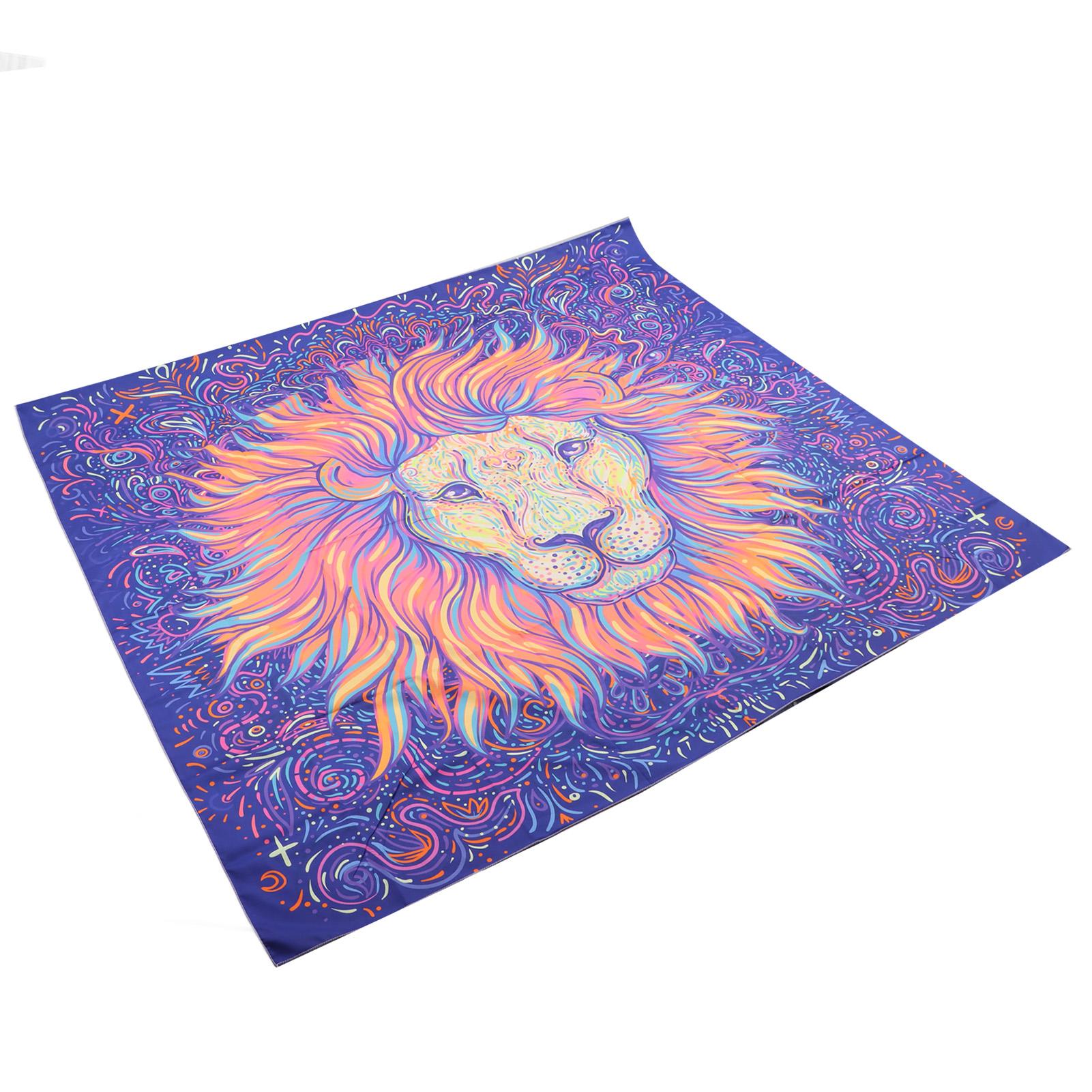 

Blacklight Tapestry Animal Style Soft Skin Friendly Glowing in Dark UV Reactive Tapestry for Bedroom Party Office