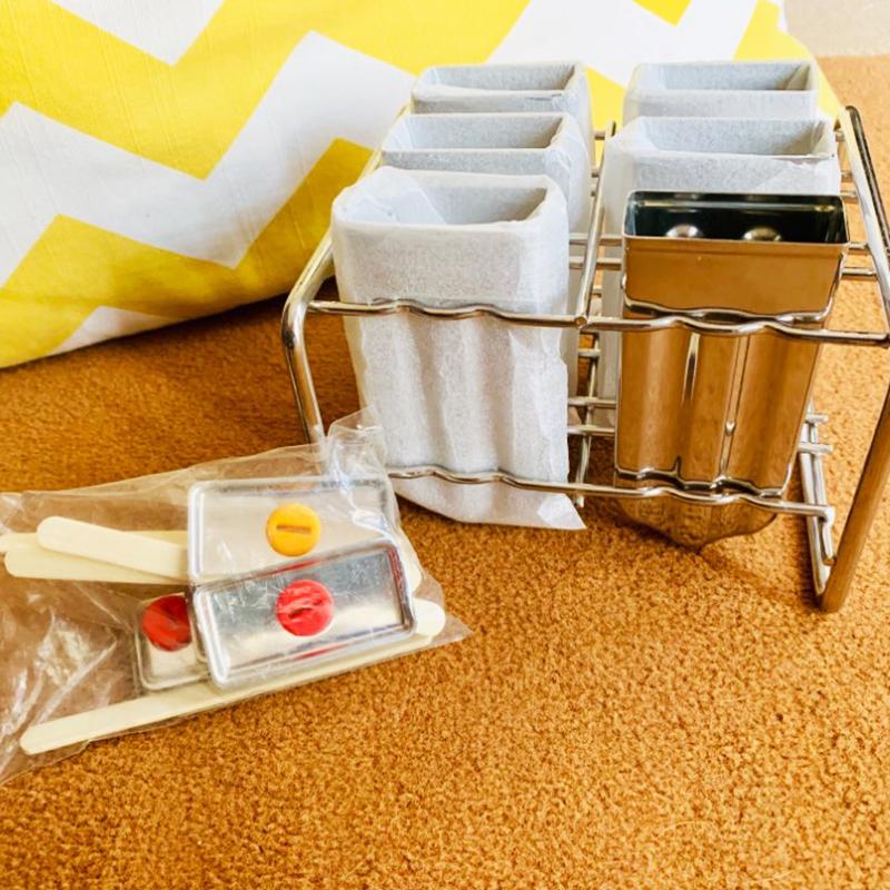 Roestvrijstalen ijslollyvormrek Ijslollyvorm Bevroren lolly Ijslollymaker Zelfgemaakte ijsvorm met ijslollyhouder