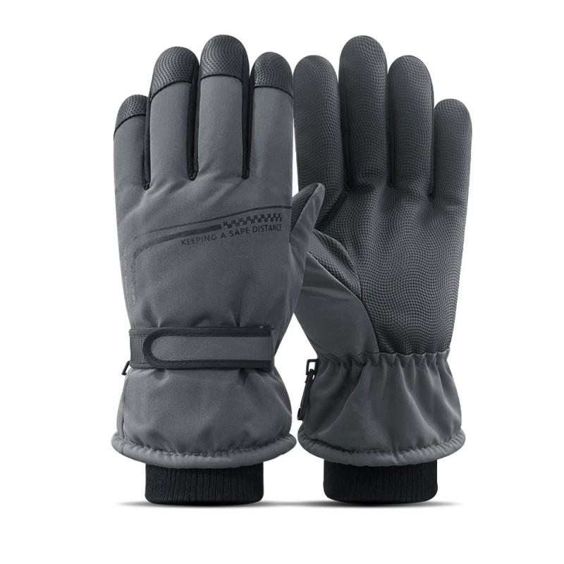 Thick Winter Fleece-Lined Touchscreen Ski Gloves Men Women Windproof Warm Outdoor Cycling Snow Sports