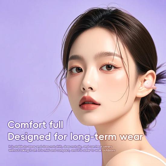 EX53 Trådløse Øreklem-hodetelefoner Tegneseriedesign Smart Digital Skjerm Volumjustering Sikker Passform & Komfort Bluetooth Ørepropper