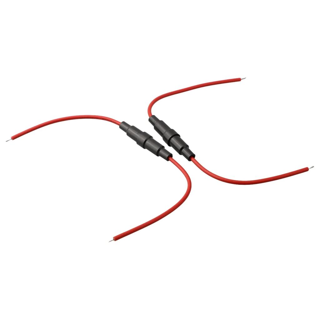 10 5x20mm Inline pojistkových držáků, Rychle tavné šroubovací pojistkové držáky, S 22AWG vodičem, Skleněný pojistkový držák, Pojistkové pouzdro, Přístup nástrojem