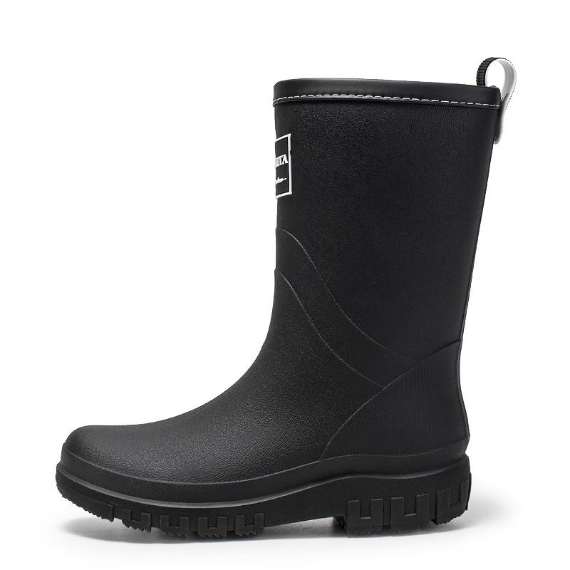 New Waterproof Medium and High Tube Women's Fashion Rain Boots Women's Outer Wear Thickened Non-slip Water Shoes Women