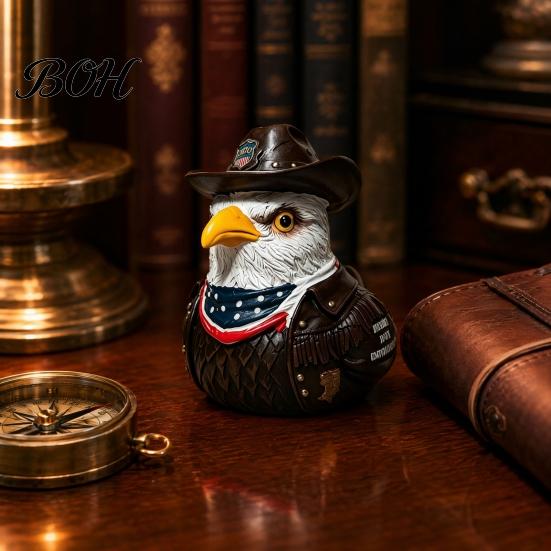 Veteran Appreciation Keepsake Military Duck Figurine, Patriotic Ornament for Car Dashboard, Resin Enthusiast Collectible Independence Day Memorial