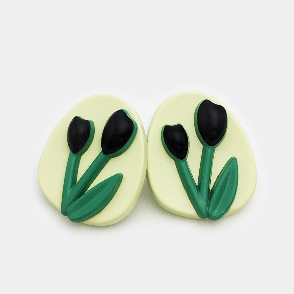 10PCS /Lot Fashion Colorful Flowers Tulip Metal Buttons For Sewing Wedding Suit Jacket Clothing Decorative Buttons