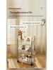Clear Acrylic Mobile Snack and Storage Rack: Multi-layer, Small, Floor-Standing for Living Room or Bathroom