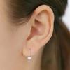 [Official] ESTELLE Women's Earrings, 18K White Gold with Cubic Zirconia (M), 0231-3442-0018-0000