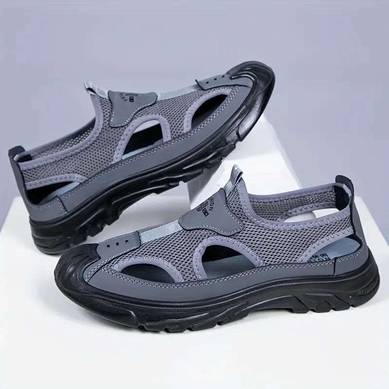 Men'S New Summer Breathable Mesh Slip-On Shoes Sandals, Perfect for Driving, Outdoor Activities, and The Beach