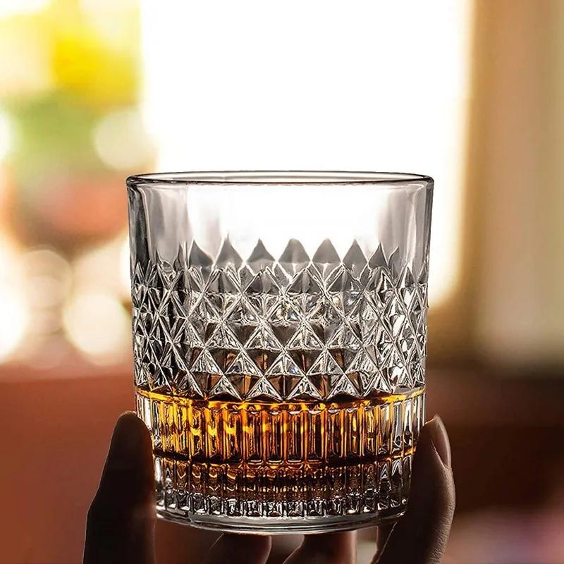 1/2/3/4pcs Cups 335ml Transparent Whiskey Cup for Party/Home/Bar European Crystal Glass Wine Cup Wholesale Cups Mug Beer Glass