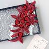 Heavy Industry Mesh Handmade Beaded Sequins Three-Dimensional Flower Embroidery Applique Wedding Dress Hair Accessories Decorative Cloth Stickers