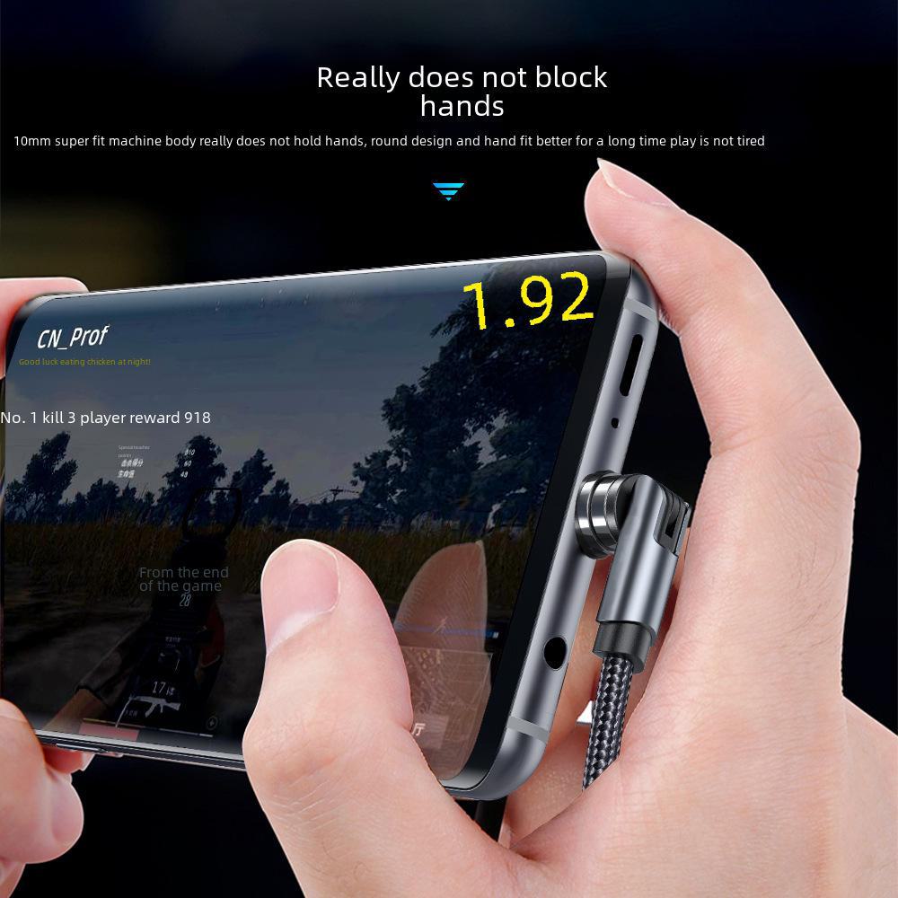 Magnetic 3-in-1 Rotating Type-C Charging and Data Cable with Elbow and Straight Bend