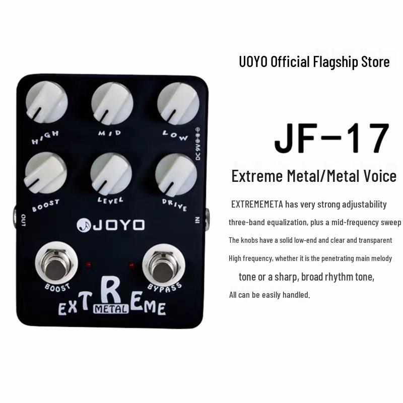 Pedal de Efeitos Overdrive & Distorção Analógico/Digital Série JF da JOYO