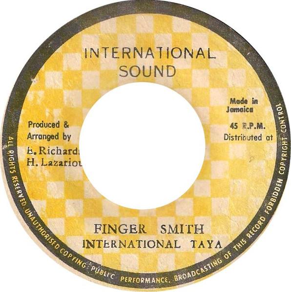 

7inch Record FINGER SMITH International Taya NONE International S Jamaica Reggae Ska Dub Used