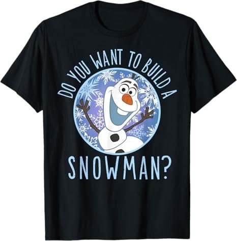 Frozen Olaf Do You Want To Build A SnowUnisex Black TShirt S