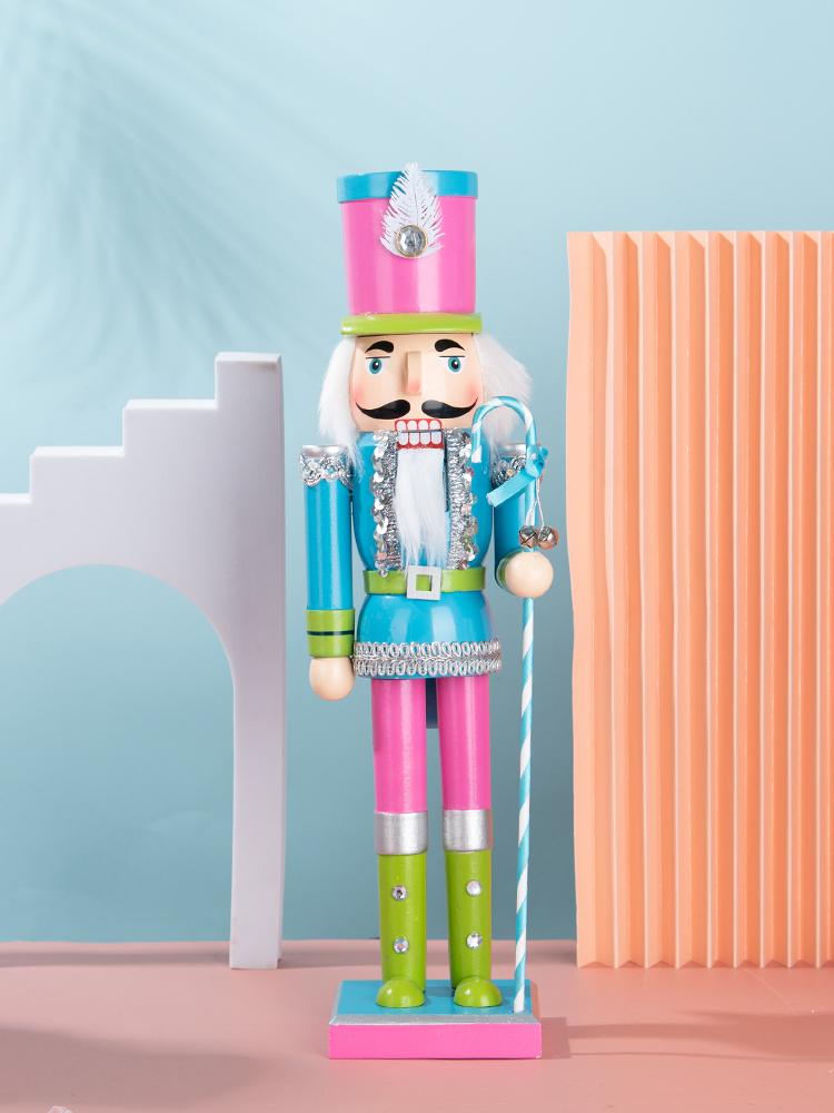 Colorful Candy Style Wooden Nutcracker Ornament